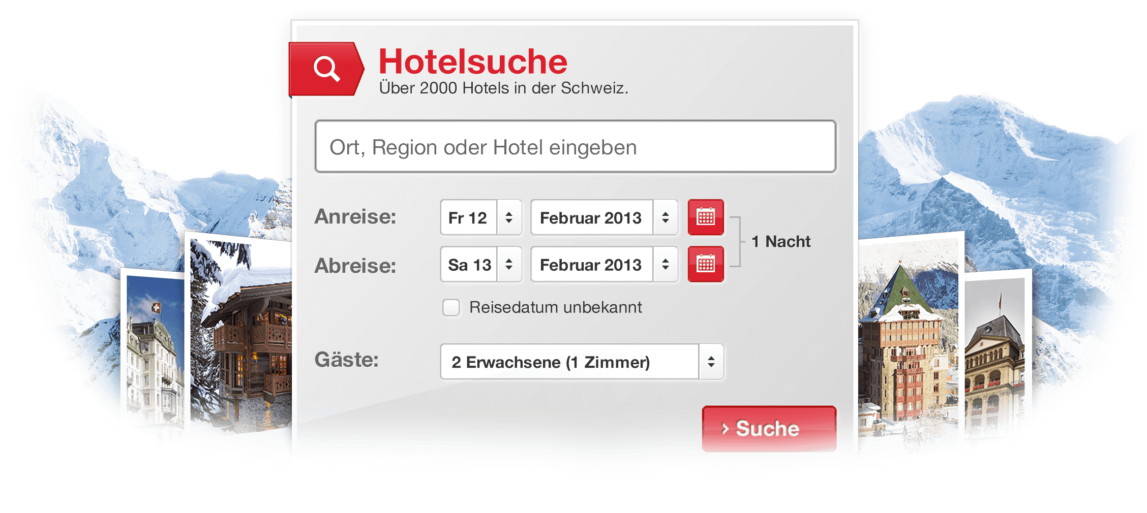 Hotelbuchungs-Plattform für Swisshotels.com